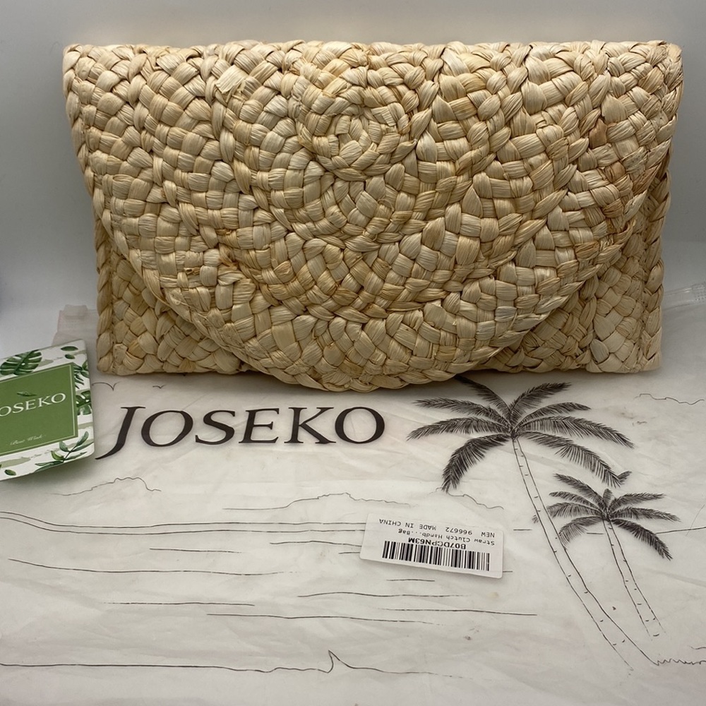 NEW Small Clutch Purse, Weaved Straw Handbag, Summer Beachy Style Bag, Tan Beige